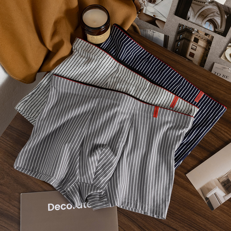 Pantalones de hombre rayadas algodón Xinjiang algodón piel transpirable sueltas grandes al por mayor pantalones de hombre cintura media cómodas