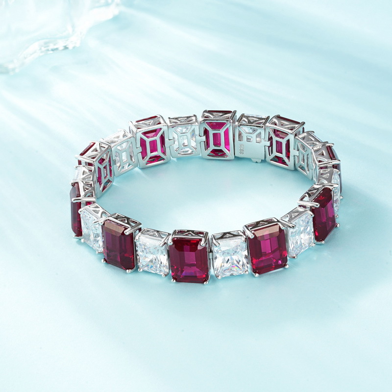 Nueva pulsera de tesoro de color de cultivo con incrustaciones de plata S925 transfronteriza, doble color, diamantes completos, joyería de lujo ligera, moda europea y americana