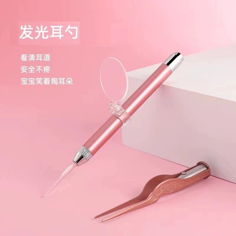 Light-up ear spoon ear cleaning tool with light, ear scooper, ear cleaning device set, visual ear cleaning instrument