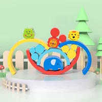 Деревянная радужная Дженга, башня для тренировки, конструктор, развивающая игрушка, учит равновесию, семейный стиль, раннее обучение