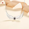 Fashionable necklace, brand pendant, silver 925 sample, internet celebrity