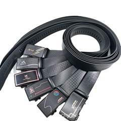 Manufacturer wholesale men's leather belts aviation leather straps stronger than cowhide night market stall supply automatic buckle