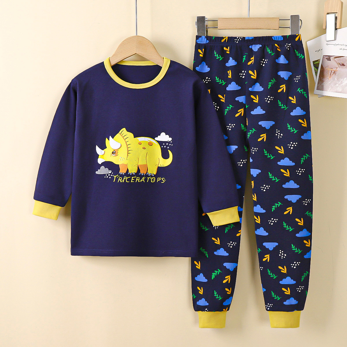 Conjunto de ropa interior para niños de otoño, nuevo estilo de algodón puro, pijamas para niños, servicio a domicilio para niñas, ropa de otoño para niños grandes, pantalones largos, ropa para niños