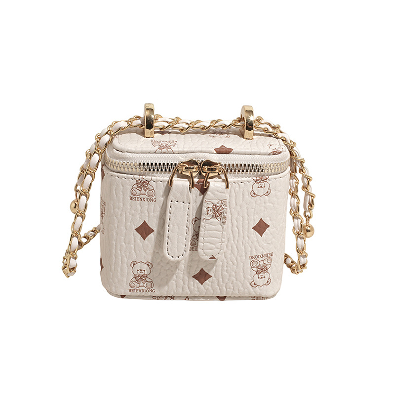 Bolso de mano de alta calidad para mujer 2025 verano nuevo estilo retro impreso bolso de caja textura cadena bolso de mensajero de un solo hombro