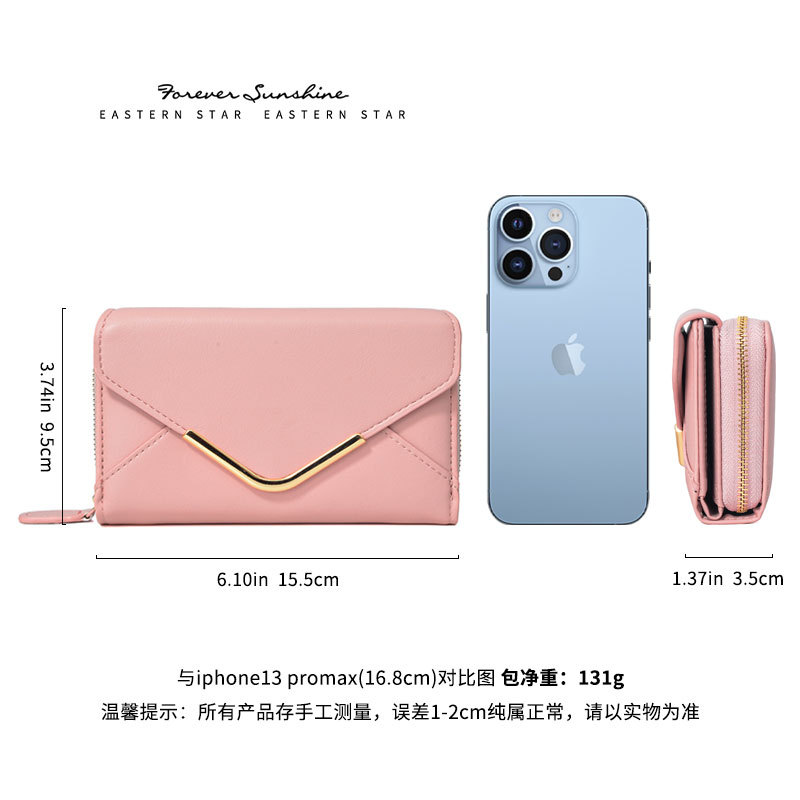 Mini Cartera para Mujer con Cremallera y Múltiples Tarjetas