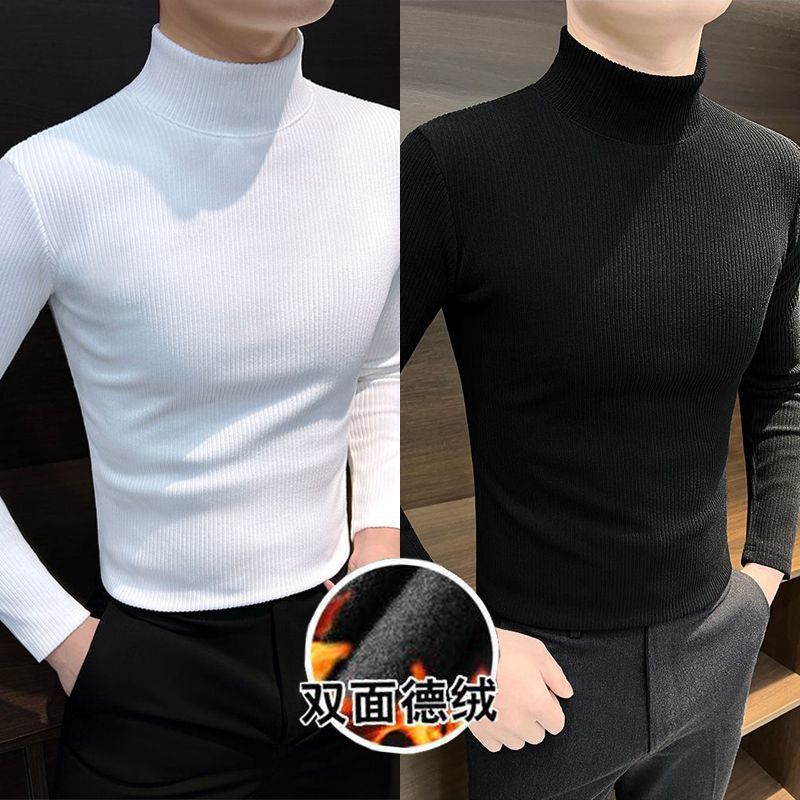 [나사 양면 벨벳] 화이트 + 블랙 [투피스팩]