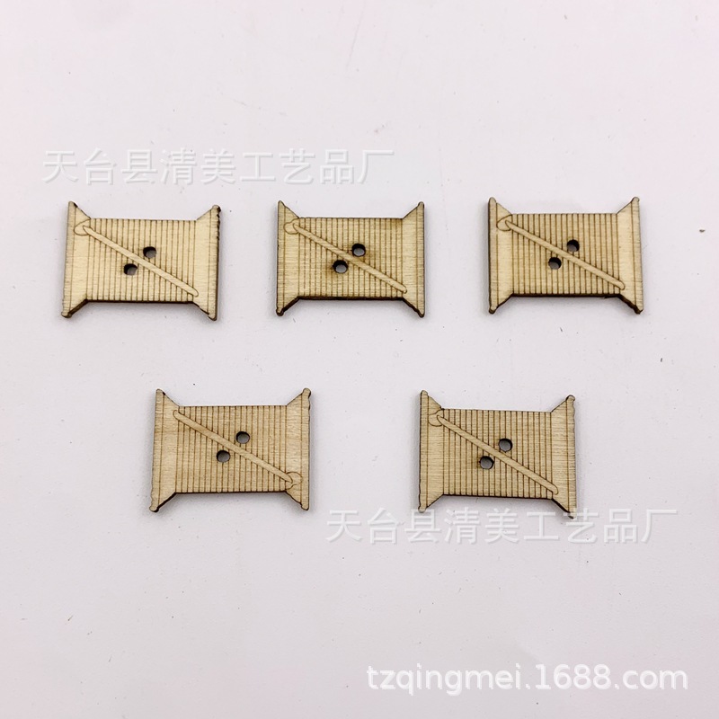 Juego de máquina de coser de color de madera Juego de equipo de máquina de coser de madera de bricolaje 50 piezas por paquete