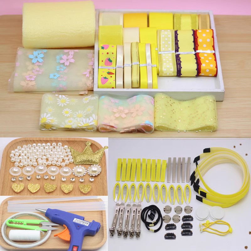 Yellow accessory with accessories handmade