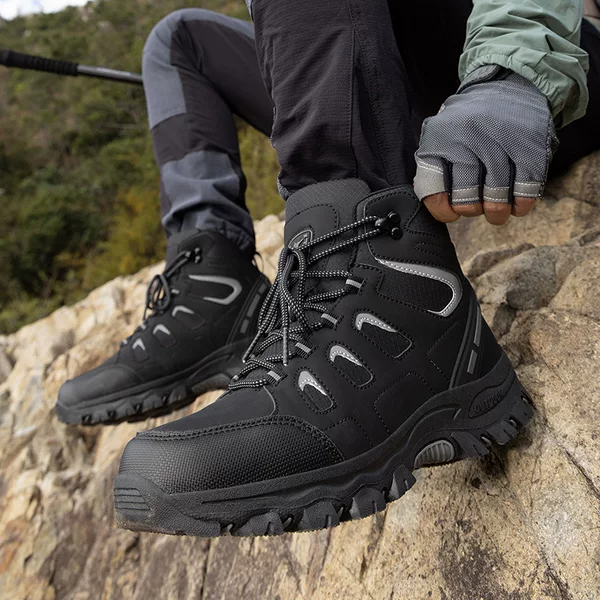 New Cross-Border Hiking Shoes for Couples, Non-Slip Shoes, Breathable Outdoor Shoes, Hiking Boots, High-Top New Large Size Shoes Wholesale