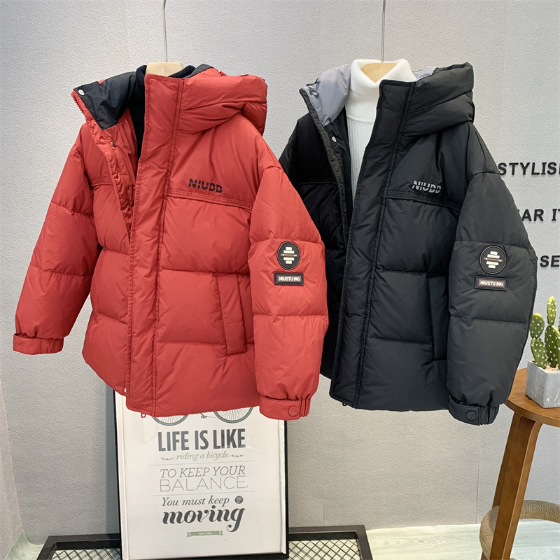 秋冬季新款儿童中大童韩版羽绒棉服冬装2025男女童加厚连帽外套