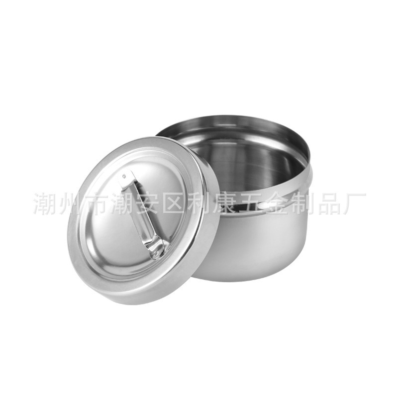 304厚いステンレス軟膏筒サンプル箱美容院診療所ドレッシング缶アルコールガーゼ綿球消毒缶|undefined