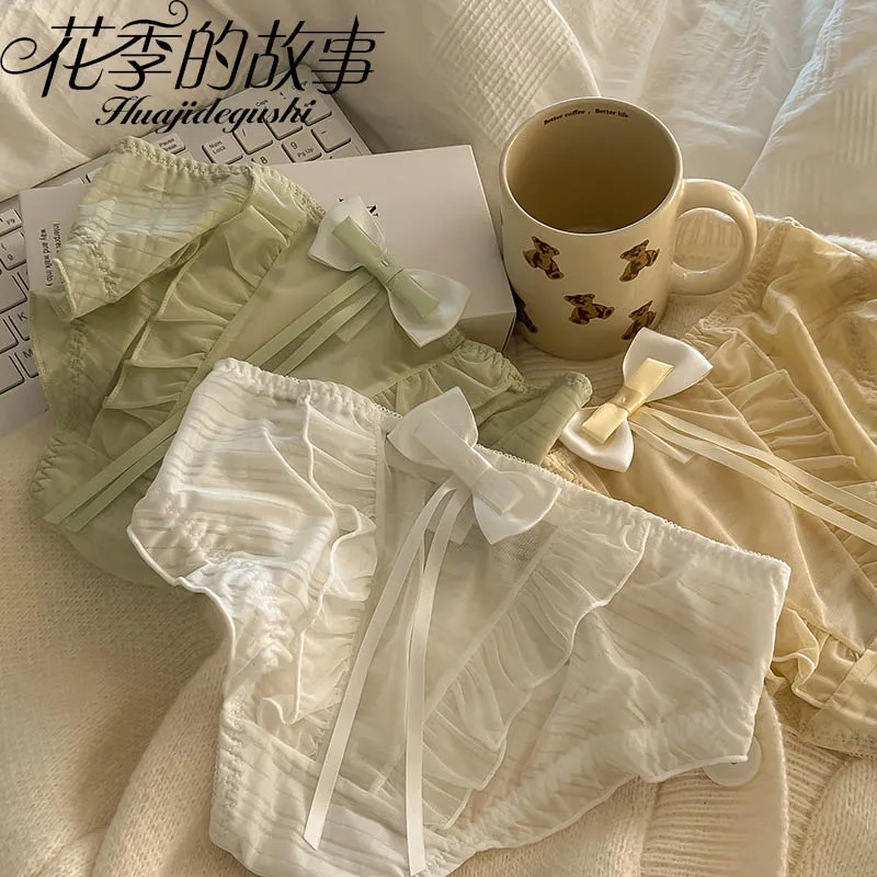 Summer silk quick dry sexy breathable pants with bow