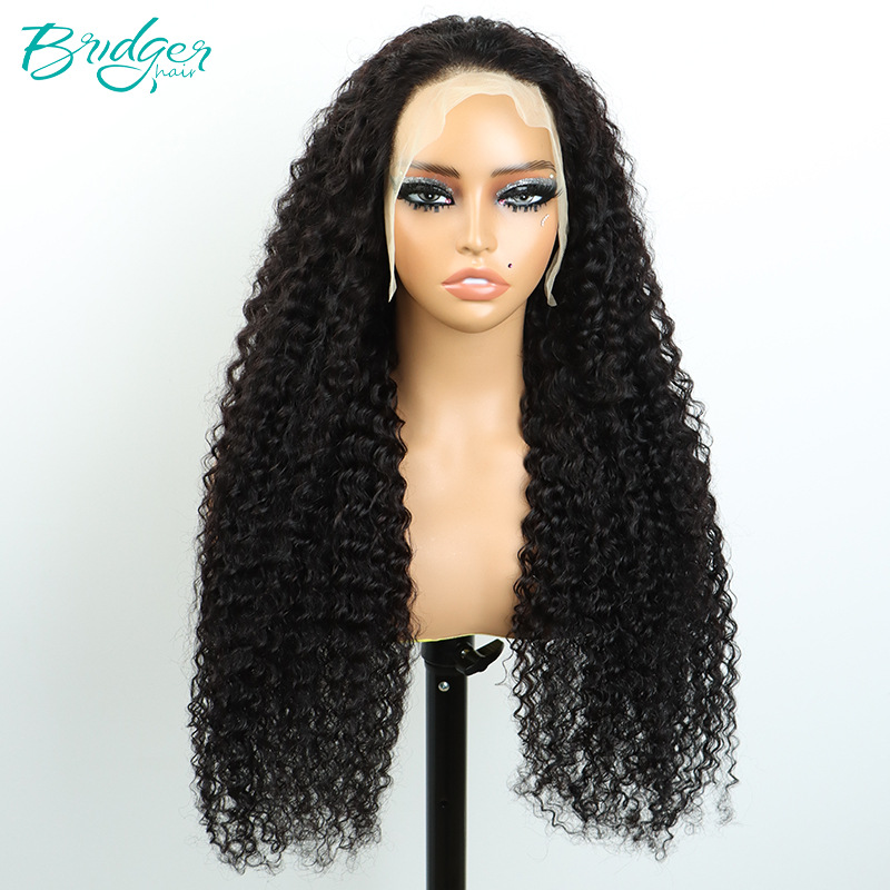 Parrucca di capelli veri ricci crespi frontali in pizzo 13*4 parrucche di capelli umani_voghion.com