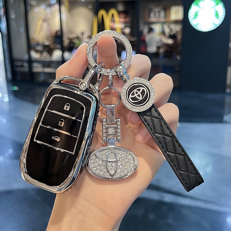 Toyota Lingshang 키 커버, Ralink Corolla, 고급 Camry 자동차 버클, Prado Rongfang 장식 체인에 적합