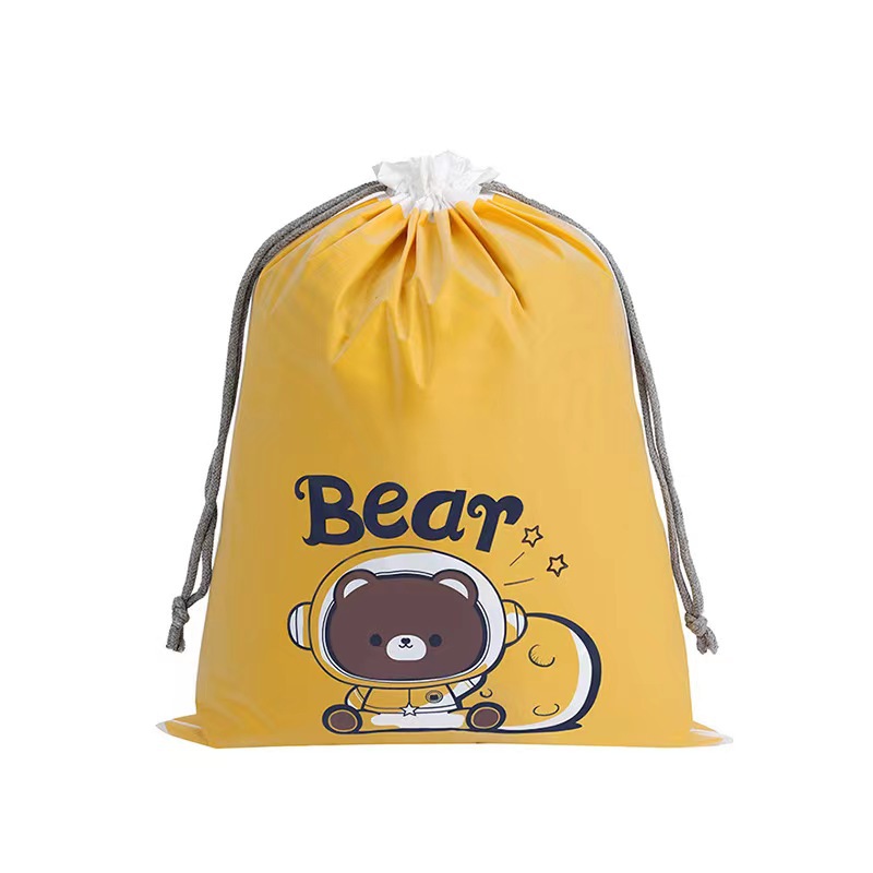 Waterproof Double-Layer Drawstring Pouch with Dual Compartments, Travel Storage Bag for Underwear, Panties, and Socks – Wholesale Packaging Bags