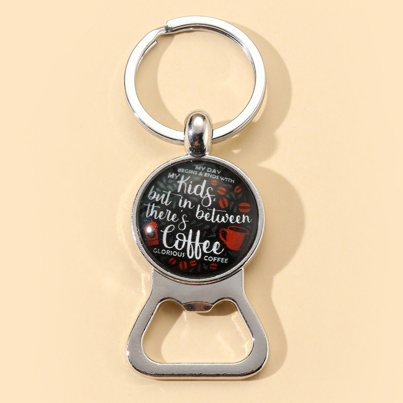28g Weight Keychain Classification 1 Piece Quantity Daily Occasion Alloy Material Father'S Day Festival Letter Pattern Men's Gender Can Openers Design Novelty Style Novelty Letter Alloy Can Openers Father'S Day Men's Keychain 6