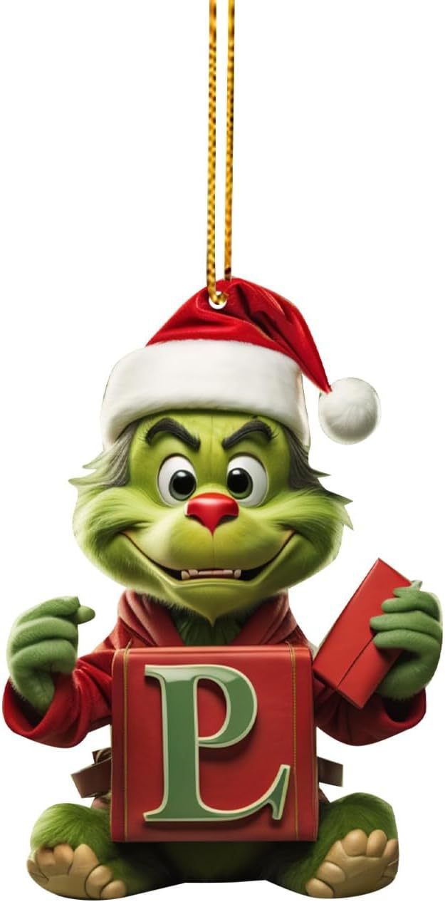 Amazon Grinch Letras Decoración Decoración de Navidad Decoración de árbol de Navidad Colgante image 21