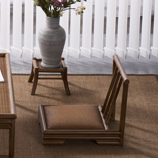 Tatami Chair Japanese-Style Cushion Seat Ottoman Bay Window Chair Backrest Low Stool Zen Retro Bamboo