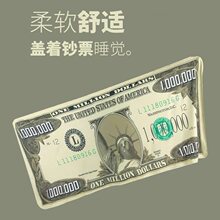 滑稽毯子百万美元金搞笑送礼空调房校园寝室办公室午休法兰绒毛毯