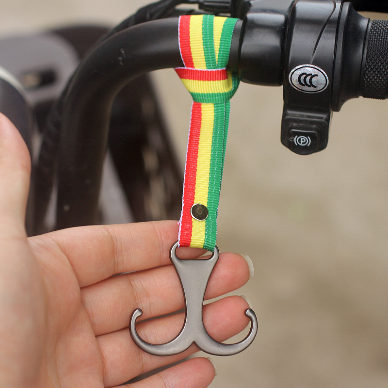 Gancho multifuncional de metal engrosado para motocicleta, triciclo eléctrico, venta al por mayor, nuevo, para compras y supermercado