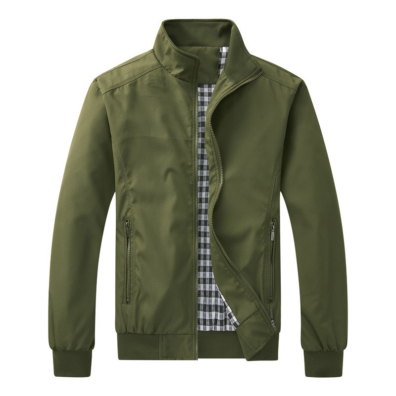 Abrigo transfronterizo abrigo de negocios casual para hombres primavera y otoño abrigo ligero de color sólido para hombres entrega de una pieza de gran tamaño