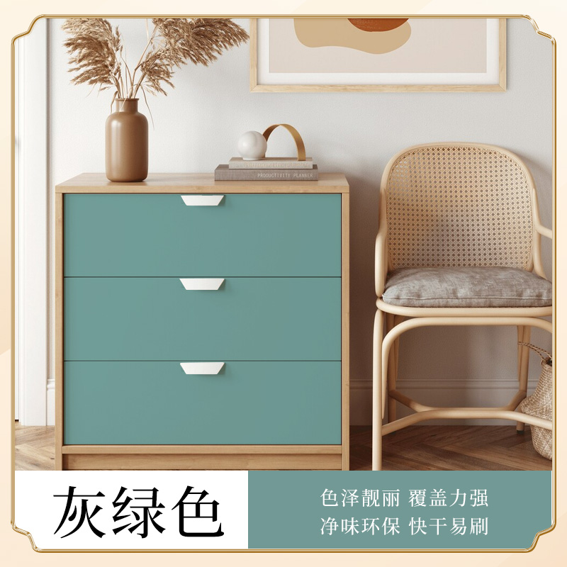 Pintura de madera acuosa negra renovación de muebles antiguos auto-brillado pintura de cambio de color blanco impermeable verde barniz transparente pintura de madera