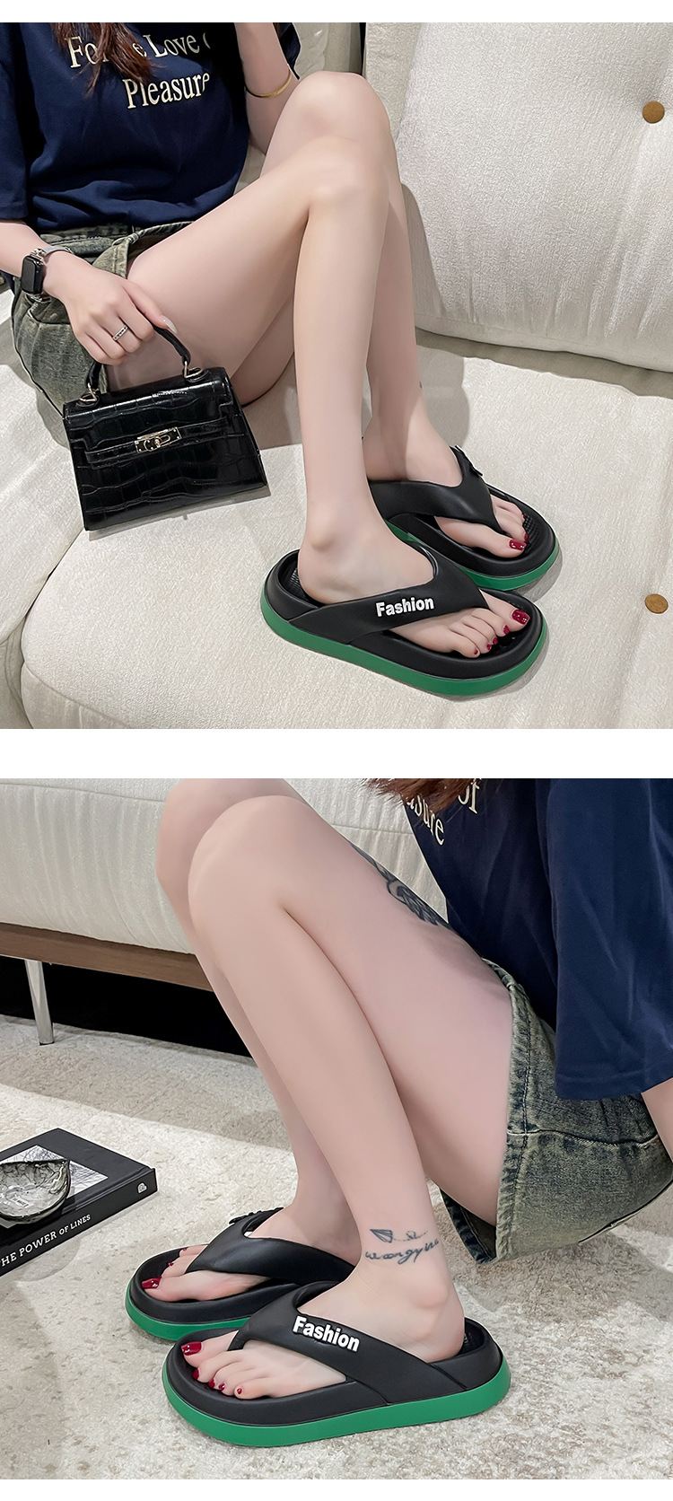 Summer Height Increasing Flip-flops For Women With Thick Sole_voghion.com