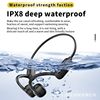 True bone conduction wireless Bluetooth headset ipx8 can be shed in water swimming low, delayed noise reduction casual sports headset cross -border