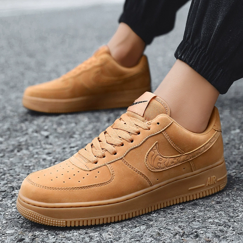 Nike Air Force 1, чёрные кроссовки, низкие кроссовки, белые туфли, обувь