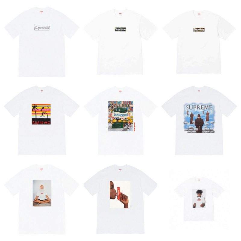 Cross-Border Fashion Trend Heavyweight 230g Pure Cotton Short-Sleeve Su Quirky Graffiti Letter Classic Print T-Shirt Street Style