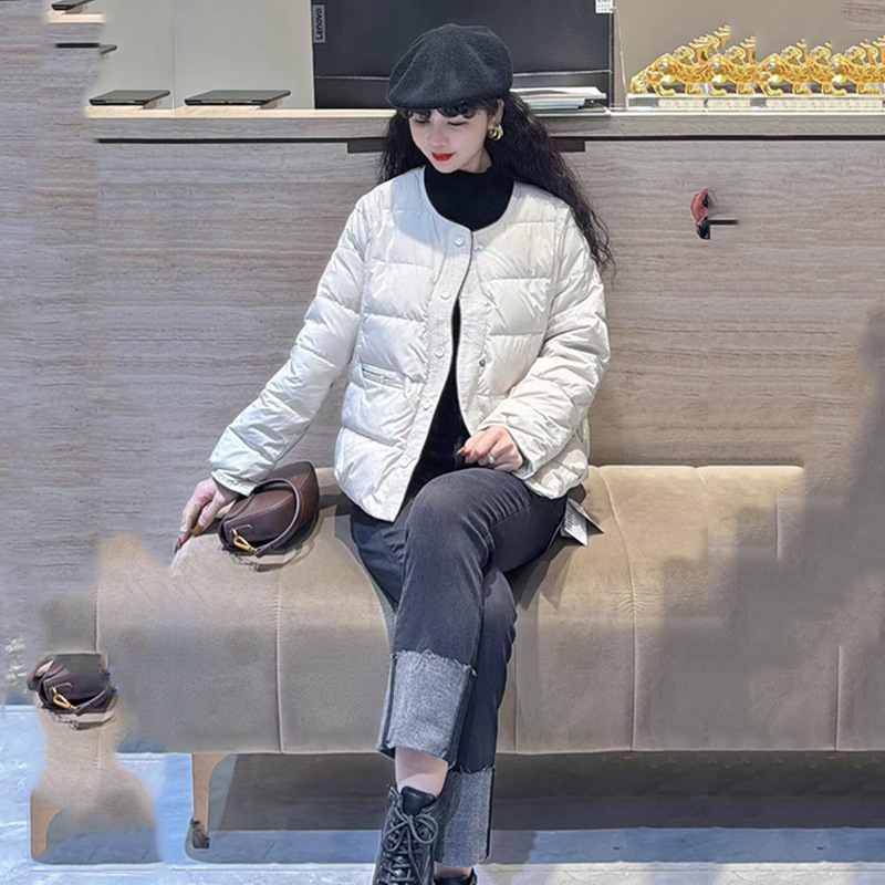 欧货爆款羽绒棉服女2024冬新款面包服宽松美式棒球服立领休闲外套