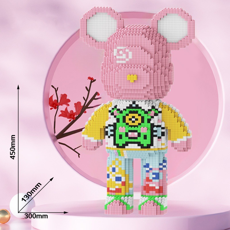 Compatible con Lego pequeñas partículas ensambladas juguete Super blanco oso violento bloques de construcción grande decoración piso adulto alta dificultad rompecabezas