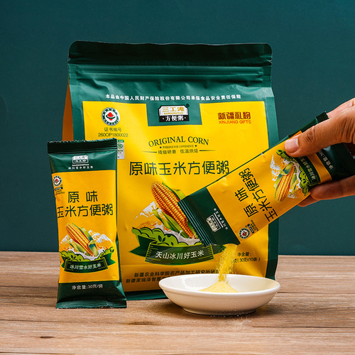 Xinjiang Sangongtan original corn instant porridge 300g milky pumpkin, nutritious breakfast individually packaged and portable