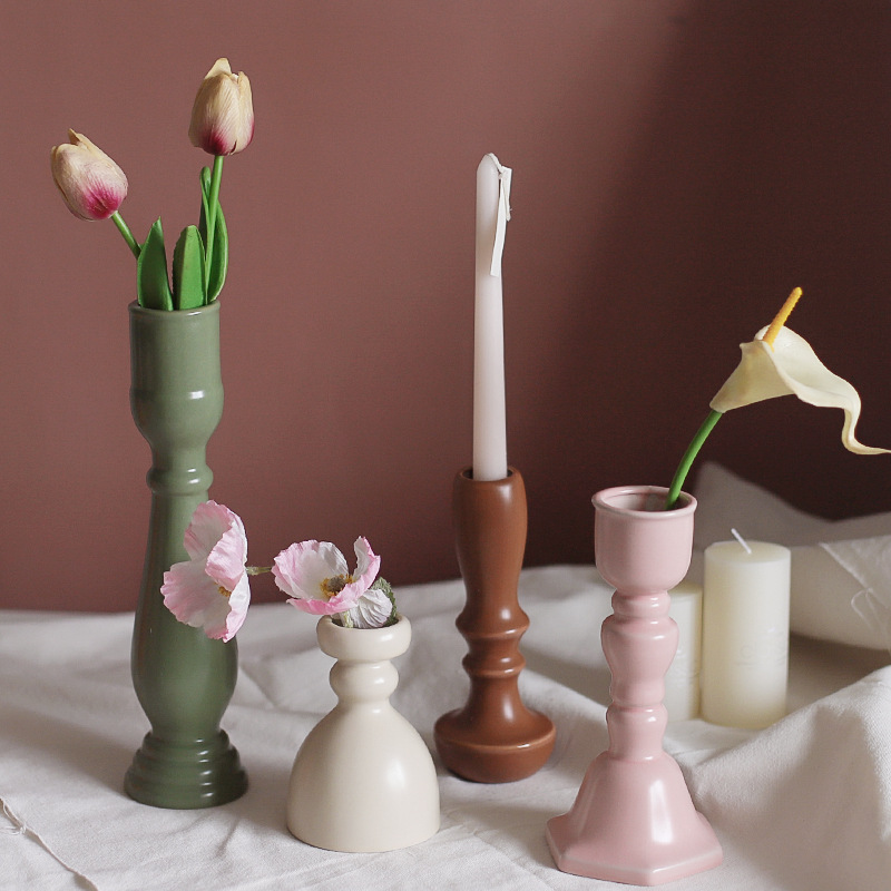 Simple Style Irregular Ceramics Candlestick display picture 1