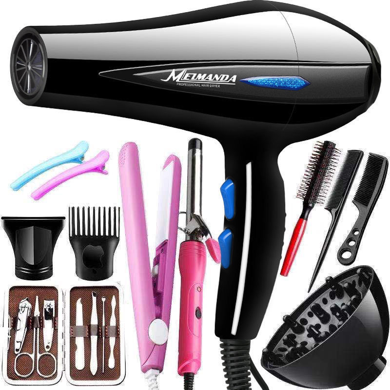 Household hair dryer plus full set of accessories package free matching size power electric hair dryer multiple accessories selection