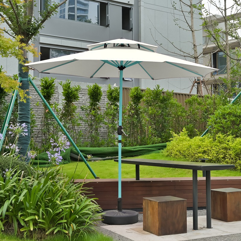 2.7 Mihu paraguas azul barra paraguas al aire libre patio café terraza jardín lámpara solar paraguas villa pabellón image 11