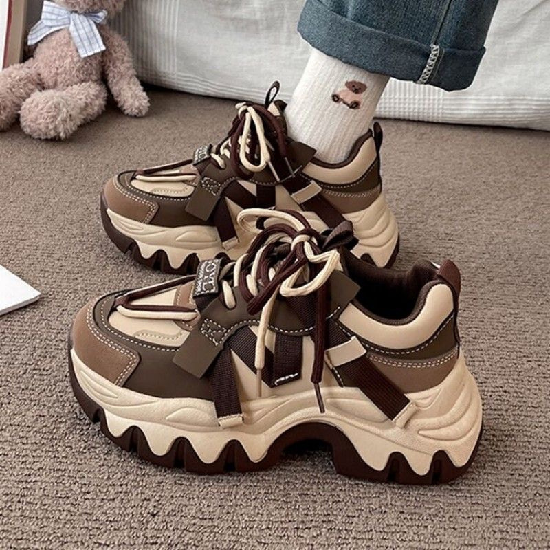 Internet Popular Super Fire Thick Bottom Torre Shoes 2024 Explosions Autumn New Fashion Joker ins Sports Tide Shoes Women 6