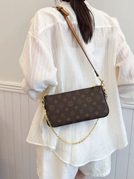 Cross-border high-end women's handbag, new envelope-style small square bag, printed chain bag, fashionable and versatile shoulder bag, crossbody bag