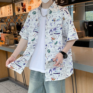 New Men's Silk Cotton Thin Non-ironing Color Shirt Short-sleeved Men's Casual Half-sleeved Shirt 7
