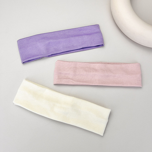 6cm wide narrow edge solid color knit headband elastic hair tie simple versatile yoga sports sweatproof face wash headband