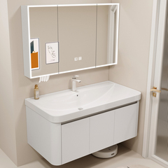 G3YN加厚蜂窩鋁浴室櫃陶瓷一體盆衛生間太空鋁洗漱台洗臉洗手盆櫃