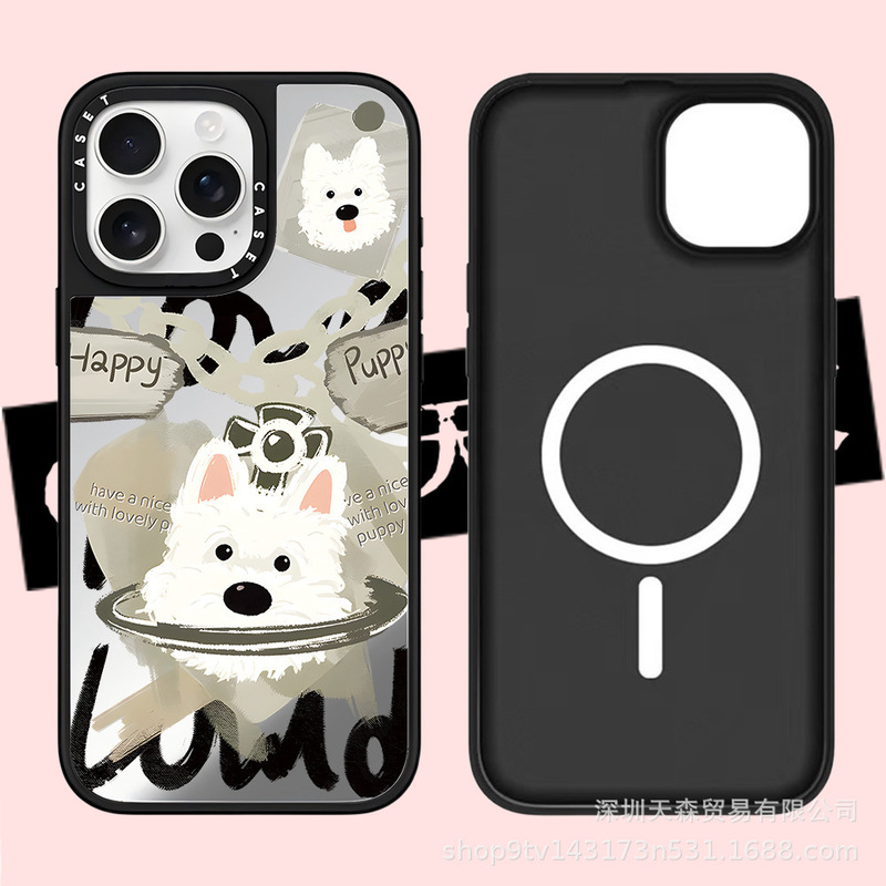 CASETi西高地狗狗适用苹果iPhone16ProMax手机壳15pro潮牌14镜面|undefined