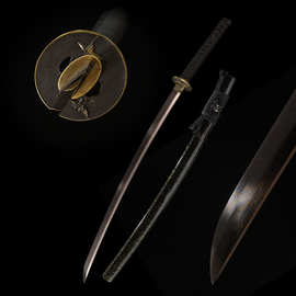 龙泉市一体手工花纹钢日本刀东洋武士长刀打刀宝剑katana 未开刃