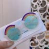 Rainbow children's sunglasses, cartoon cute sun protection cream, glasses solar-powered, 2023 collection, UF-protection