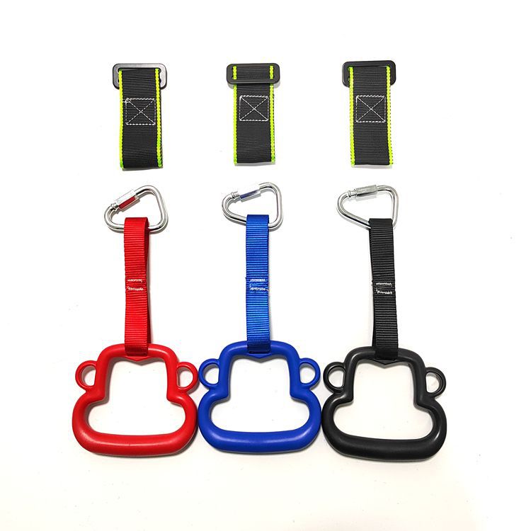 ABS猴型儿童吊环 户外引体向上健身吊环 忍者绳配件