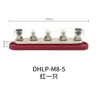 Line Busbar Busbar 3/6-Way | Power supply, ignition system accessories - dhlp-m8-5-red-1-piece