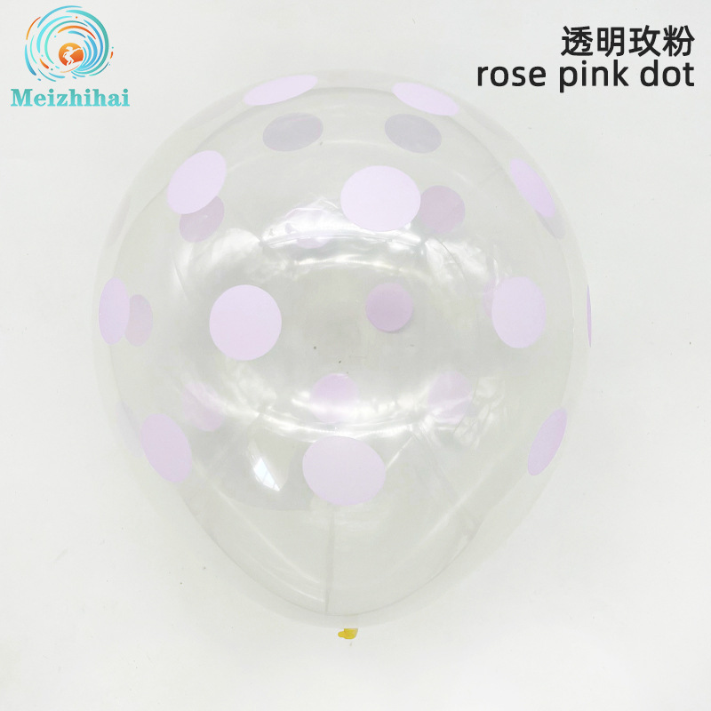 12 pulgadas de espesor ins transparente colorido lunares globo bebé niños fiesta de cumpleaños decoración globo de látex