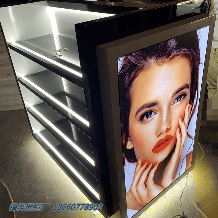 长期做香港澳门化妆品精品香薰展柜高质量亮光烤漆化妆品柜台