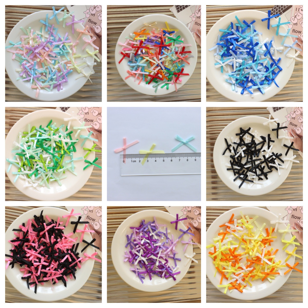 高颜值小蝴蝶结DIY手工材料配件内衣内裤丝带迷你蝴蝶结辅料批发