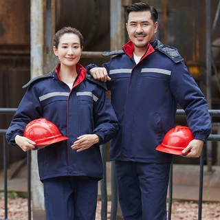 冬季工作服棉衣棉袄加厚保暖内胆不可拆卸棉服汽修工厂工地劳保服